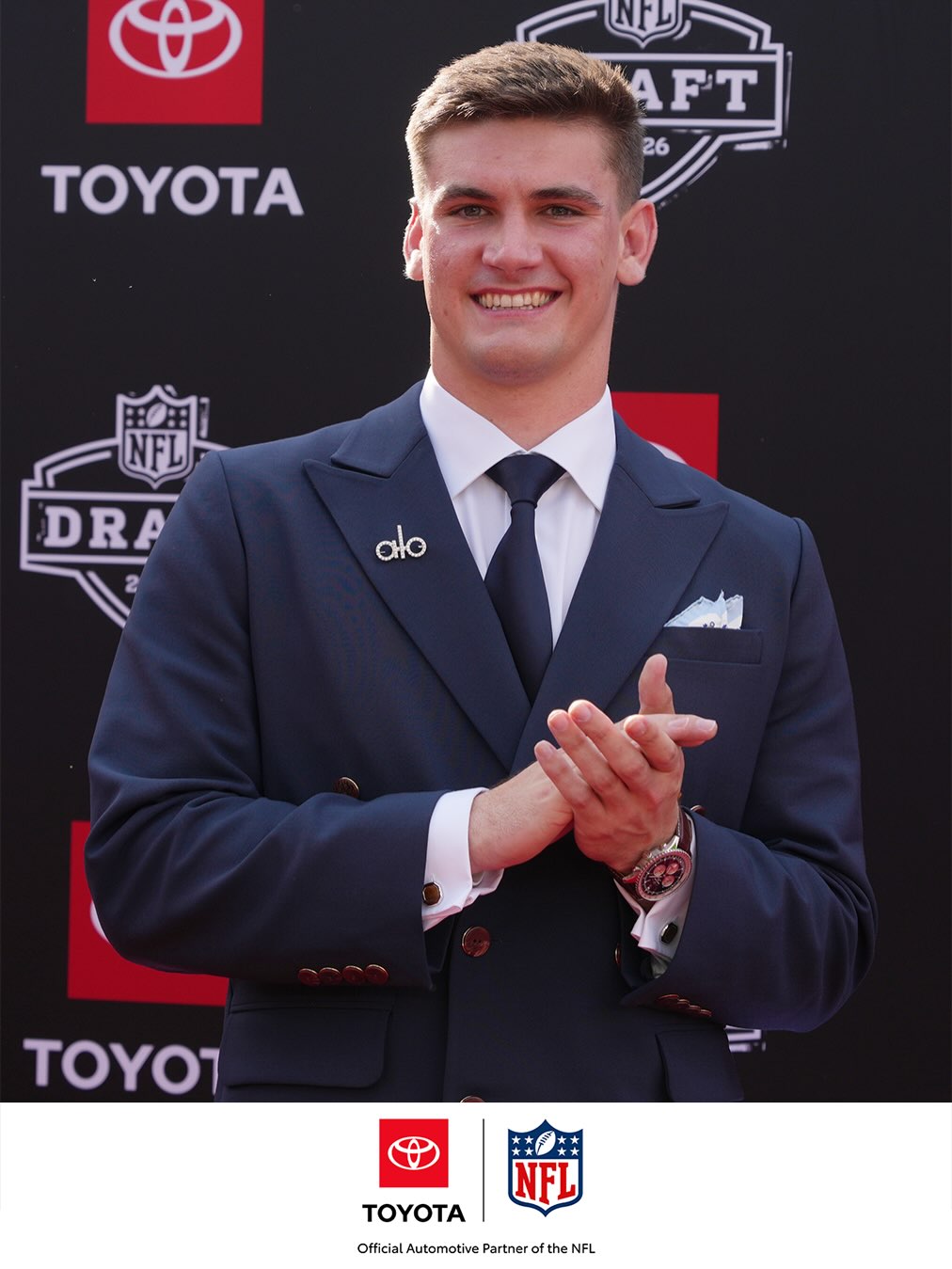all the guys pulled up to the NFL Draft Red carpet looking fresh 👏

2026 NFL Draft – 8pm ET on NFLN/ESPN/ABC
Stream on @NFLPlus
📸: AP