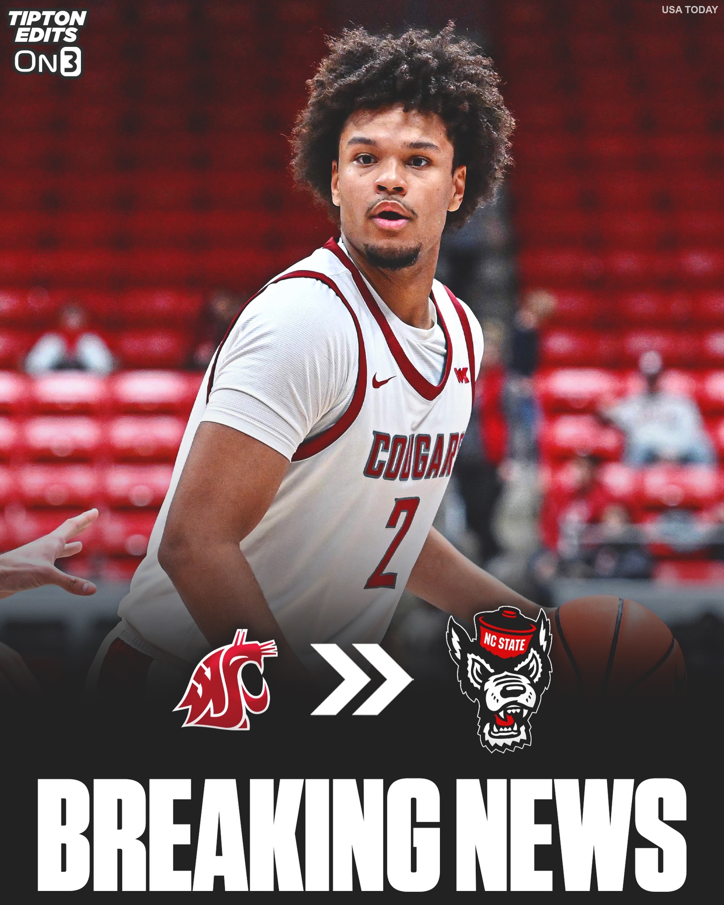 NEWS: Washington State transfer forward Eemeli Yalaho has committed to NC State, his agent Teddy Archer told @On3. 

The 6-8 junior averaged 10.1 points and 5.7 rebounds per game this season. Began his career at Texas Tech.