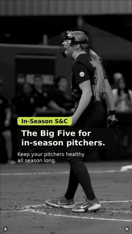 The 5 Movement Qualities College Pitchers Must Maintain In Season

In-season S&C for pitchers isn’t about building. It’s about maintaining. These five movement qualities give college pitchers the best chance of finishing the season strong: single leg strength and stability, T-spine rotation, shoulder flexion, and anterior core and pelvic control.

Keep them baked into the programming all season long.

#betonme