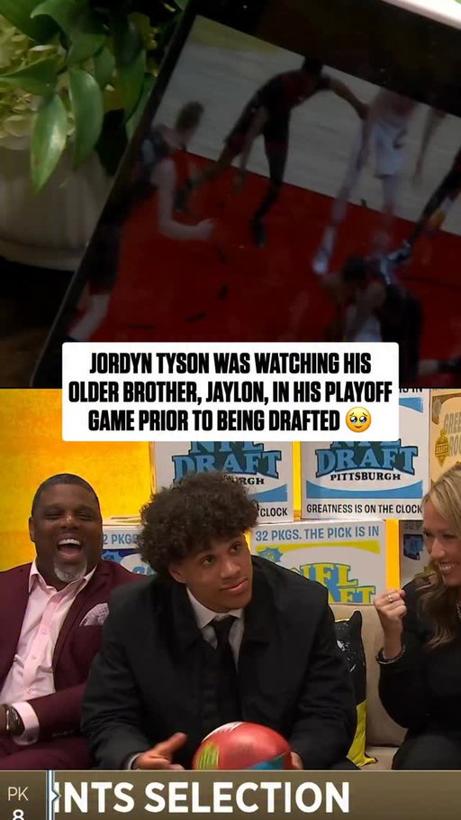 @jordyntyson_ had to support his brother even in his big moment ❤️

NFL Draft on NFLN/ESPN/ABC
Stream on @NFLPlus