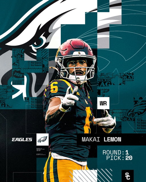 LA ➡️ Philly 🦅

@makailemon has been selected 20th overall by the @philadelphiaeagles ‼️

#NFLDraft  – April 23-25 on NFL Network/ESPN/ABC