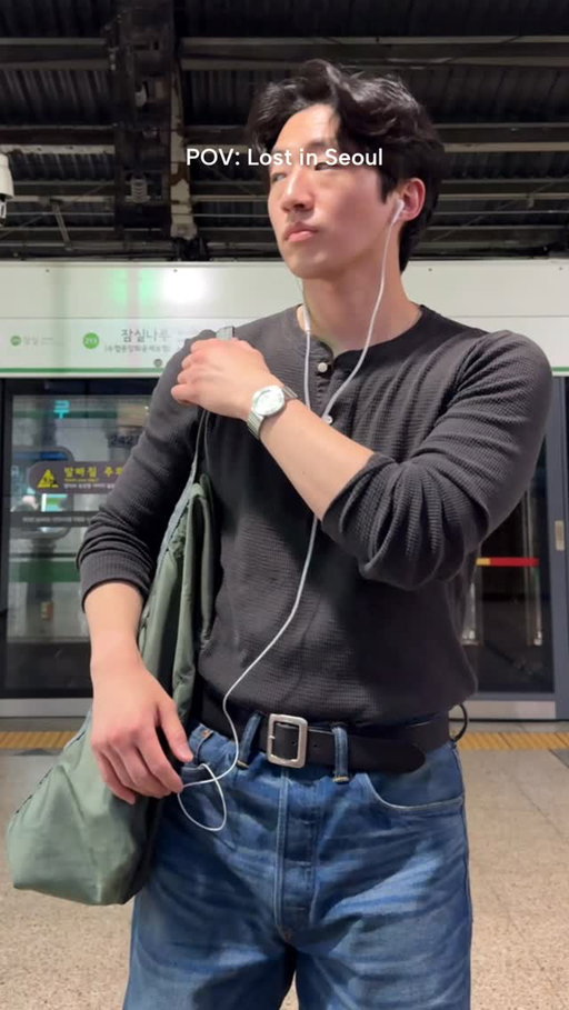 Finally in Korea! 🇰🇷 Im actually not lost but this is me when social anxiety kicks in 🥲

Waffle Henley, Jeans, and Boots from @doublerl 
.
.
.
.
.
#mensfashion #lifestyle #fashion #fitcheck #ootd 

🔖: Fashion, Mens Fashion, Outfit of the day, ootd, fit check Chicago, Homebody,Interior, 남자패션