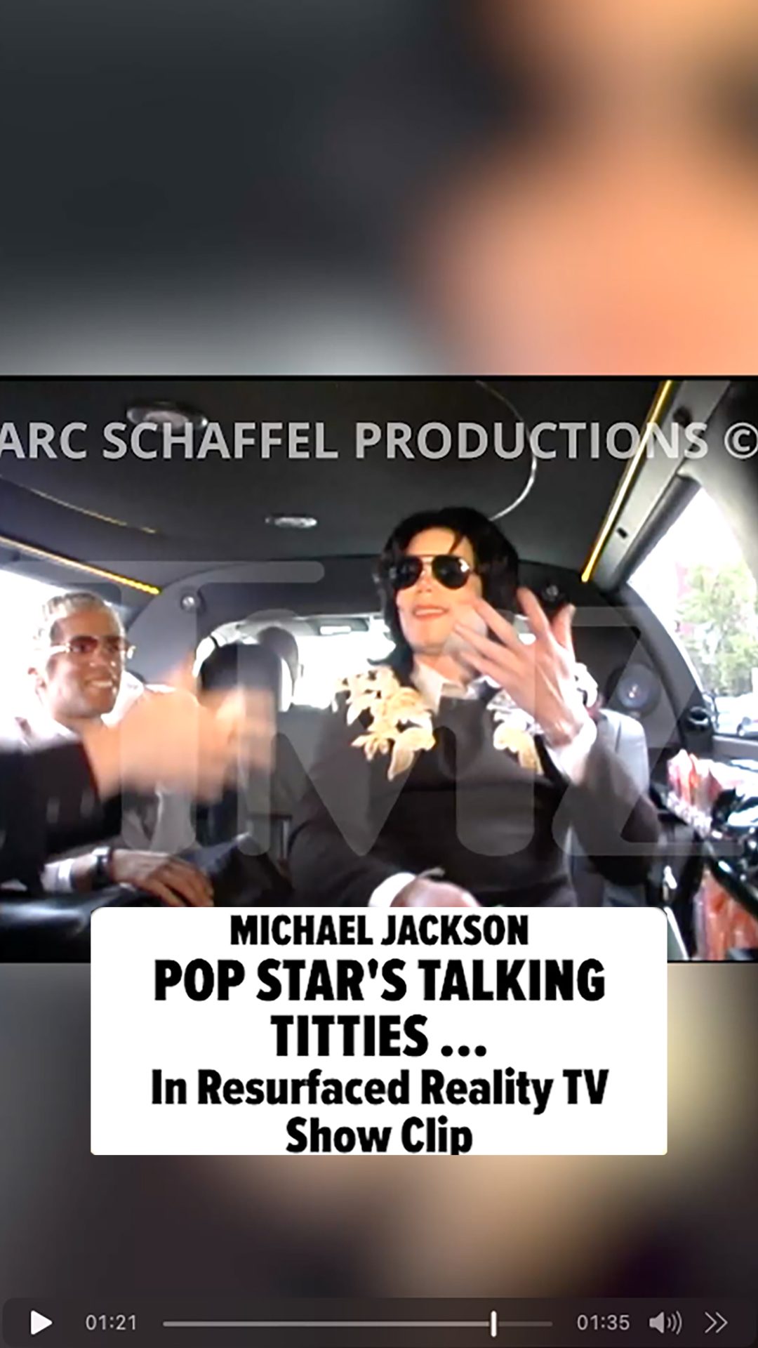 Michael Jackson was shooting a potential reality TV show that was scrapped after his Neverland ranch was raided in 2003, and TMZ has the footage, which includes him talking about a female fan's boobs. 👀

🎥: F. Marc Schaffel Productions ©2026