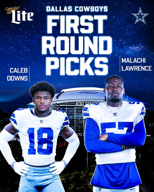 first look at the first rounders 🤩

#CowboysDraft | @millerlite