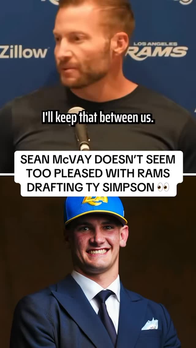 Ty Simpson said he’s never met Rams’ head coach Sean McVay 👀

(🎥 @rams)