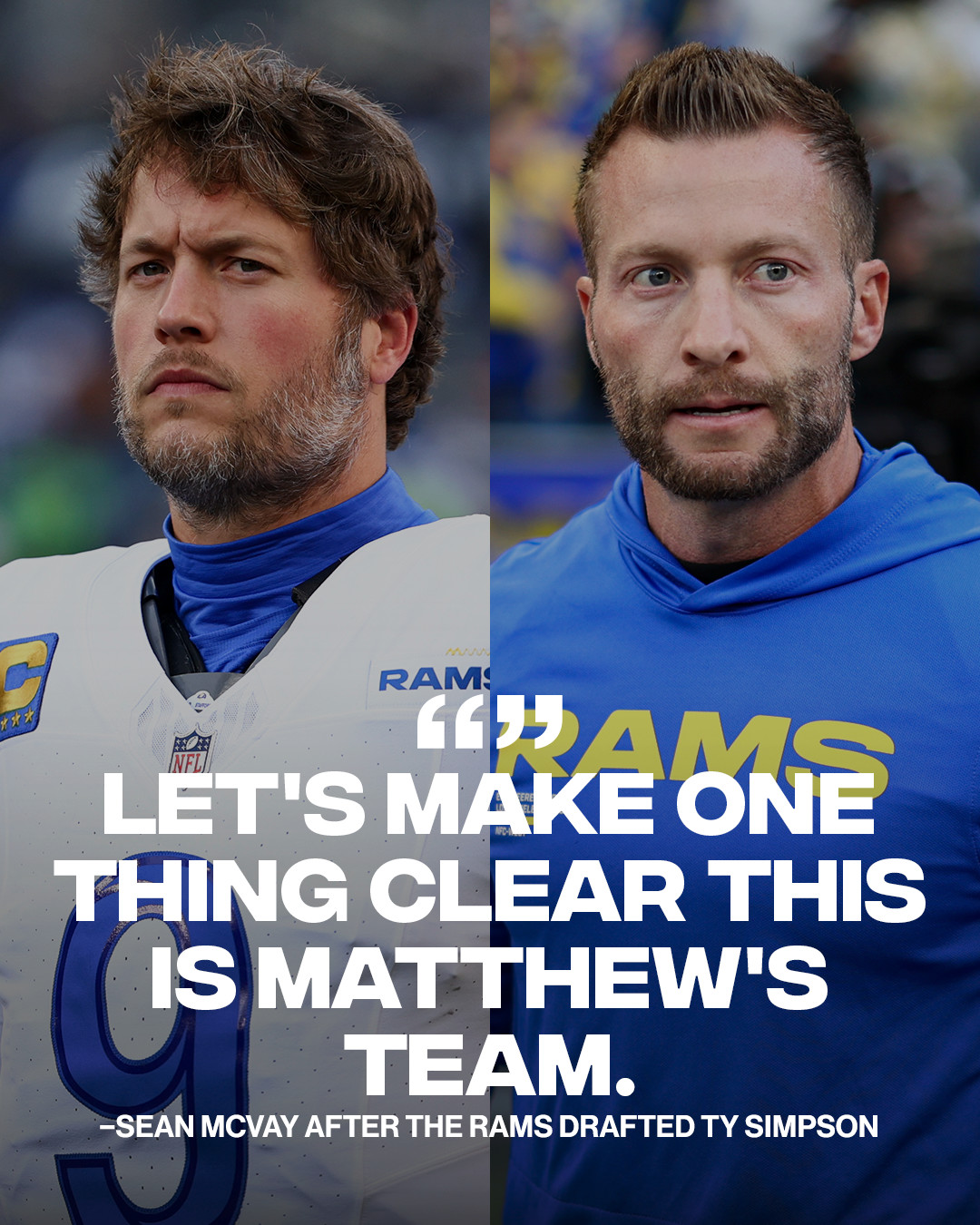 Sean McVay made it very clear that Simpson will have to put in work this season
ㅤ
(via: @gettyimages)