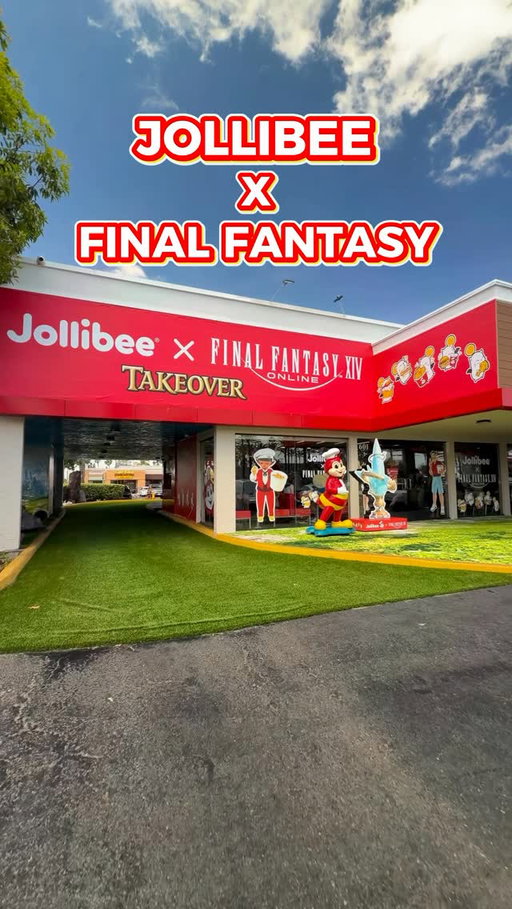 Jollibee x Final Fantasy collab! 🤩 I believe the Anaheim location is the only one decked out fully! #jollibee #finalfantasyxiv #finalfantasy
