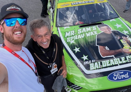 We just surprised Mr. Sam with a Spray Wax paint scheme on my ARCA car for Talladega this weekend 🤣🤣🤣🇺🇸