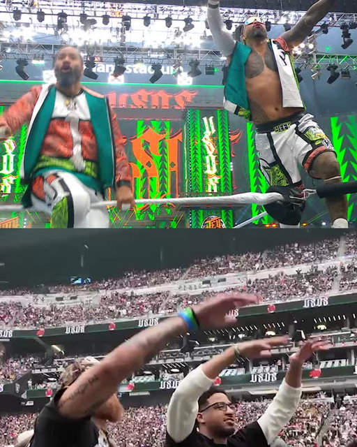 @gkittle and @tyresehaliburton were vibing at #WrestleMania 😎 🙌