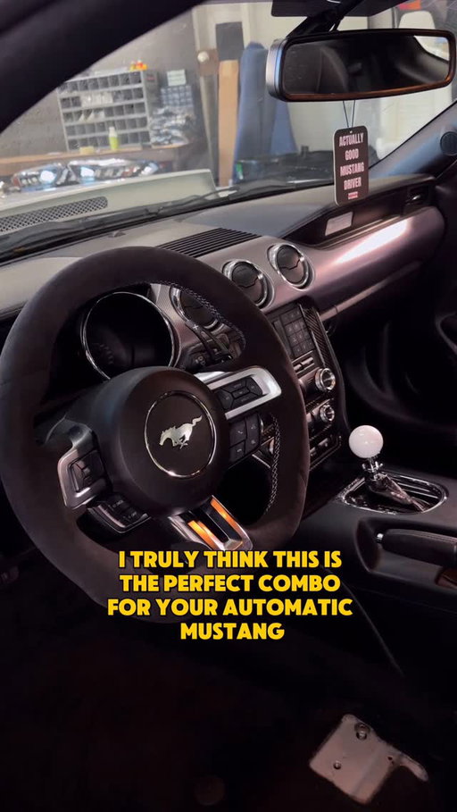 Yes, I got a shift knob for my automatic Mustang 🙂‍↕️ and I think it looks great 😍 what do yall think?? #americanmusclecom #cardiy #carmods #carinterior #s550mustang
