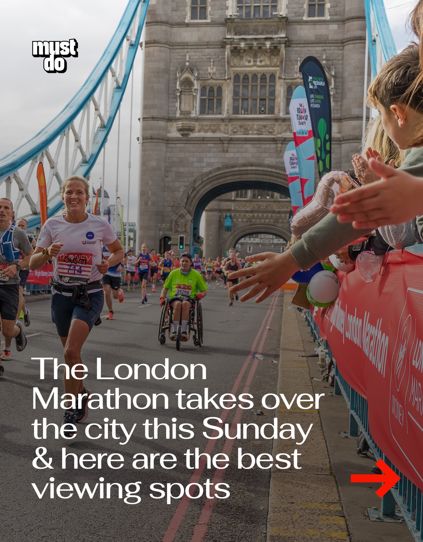 London is about to turn into one giant race route.

The 2026 London Marathon takes place this Sunday, April 26, with elite races kicking off at 08:30 GMT and runners making their way through some of the city’s most iconic landmarks.

If you’re planning to watch in person, spots like Cutty Sark, Tower Bridge, and Canary Wharf offer some of the best views, while areas like Rotherhithe and The Highway tend to be a bit quieter if you want to avoid the biggest crowds.

The final stretch near Victoria Embankment and Birdcage Walk will be some of the busiest, especially as runners approach the finish near Buckingham Palace.

If you’re watching from home, coverage runs live on BBC One and BBC iPlayer before moving to BBC Two later in the day.

Media via Shutterstock

#mustdolondon #londonmarathon