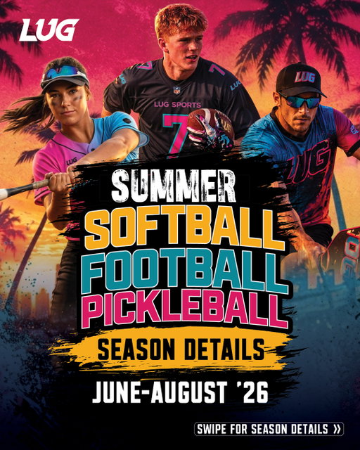 Check out the Summer Sports Szn Details for: 
🏈 Flag Football 
🏓 Pickleball 
🥎 Softball

Check out the post on our main @lugsports to join a giveaway, you don’t wanna miss it👀

Fill out the interest form at our link in bio.

#lug #flagfootball #pickleball #softball