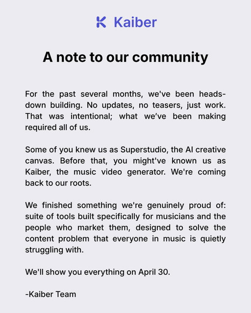 We’re back. April 30.