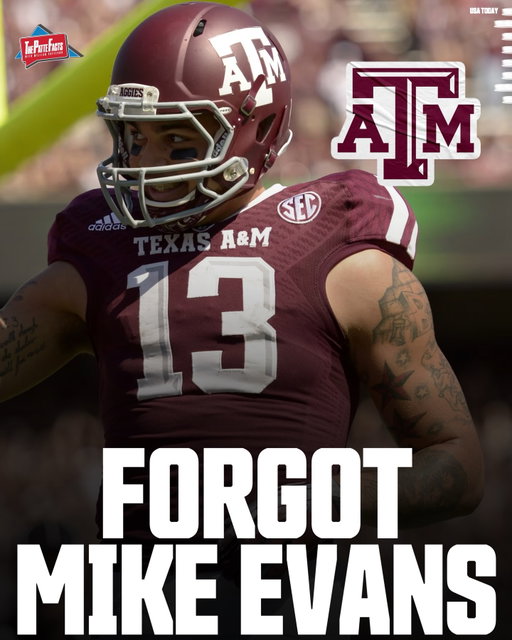Texas A&M WR Mike Evans apparently was NOT selected in 2014 per ESPN 😬

Texas A&M wide receiver KC Concepcion became just the latest Aggies player to hear his name called in the draft on Thursday, but ESPN butchered a stat revolving around the last time an A&M receiver went in the first round.

“First Texas A&M WR drafted in first round since 2003,” ESPN sent out in a notification.

The issue? Mike Evans was selected 7th in the 2014 draft.

Yikes 😬

#collegefootball #cfb #cfb26 #cfb25