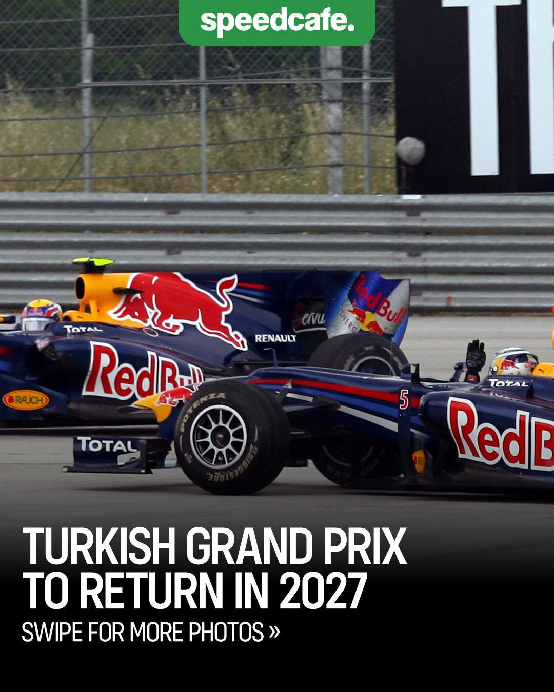 Istanbul Park memories 😳 

Who could forget this clash between Mark Webber and Sebastian Vettel in 2010?

The Turkish Grand Prix will return to the F1 calendar next season. 

Head to Speedcafe for all the details.

#F1 #TurkishGP #Istanbul #redbull #aussiegrit