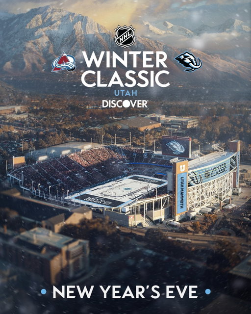 New Year's Eve hockey in Utah!!! 🥳

The @discover NHL #WinterClassic between the @utahmammoth and @coloradoavalanche will be played on New Year's Eve!