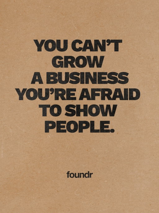 You can't grow a business if you're afraid to show people what you've built.

Foundr+ helps you overcome perfectionism and provides the systems to get your brand the visibility it actually needs.

Comment BUILD to grow your business.
