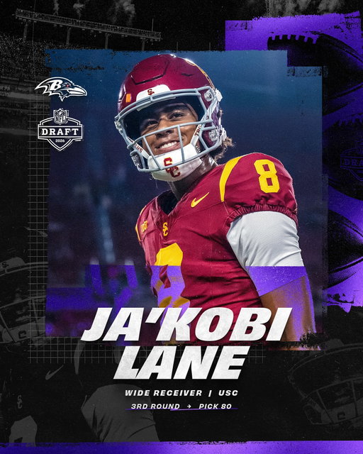 We have selected WR Ja'Kobi Lane with our third-round pick!!