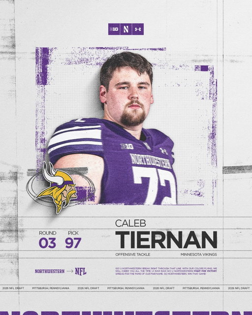 Staying in Purple 🟣

Caleb Tiernan is going to the @Vikings!
