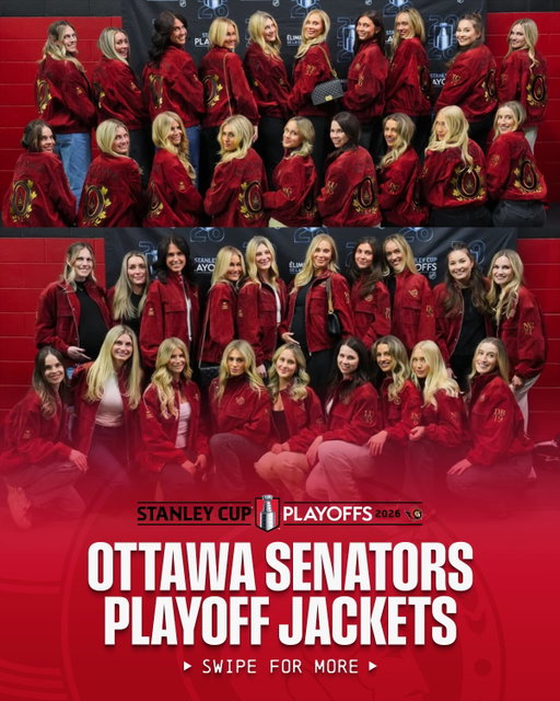 A moment for these @senators #StanleyCup Playoff jackets 🔥

📺: Game 4 between the @canes and @senators is TODAY at 3p ET on @nhlontnt (TBS), @sportsnet, & @tvasports!