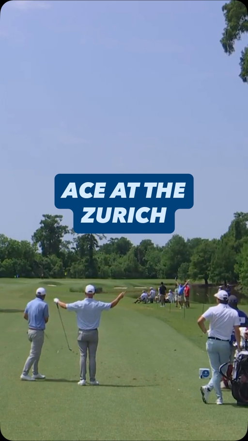Zach Bauchou HOLE-IN-ONE to propel Bauchou/Stevens into the @zurich_classic lead 🎯🔥