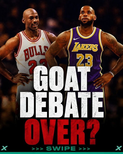 Is LeBron officially the GOAT? 

LeBron James has now tied the Chicago Bulls franchise in playoff wins. 

What he is doing at Age 41 is absolutely absurd. 

The Lakers are up 3-0 in the series and are currently trading at a 91% chance to advance to the second round. 

No team has ever come back from down 3-0 in an NBA playoff series. 

#lebron #goat #debate #explore #NBA