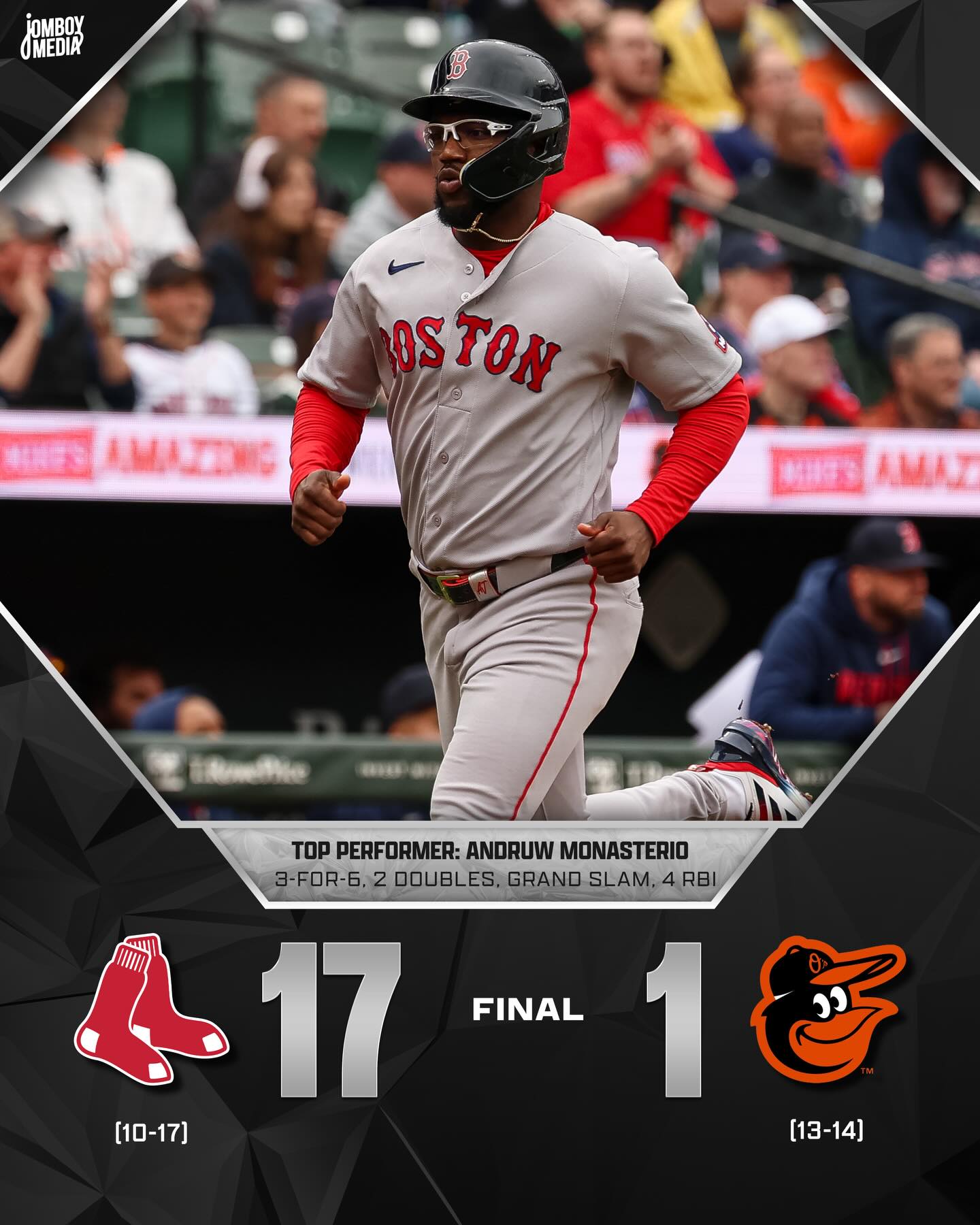 The Red Sox offense puts up a double-digit run total for the first time this season!