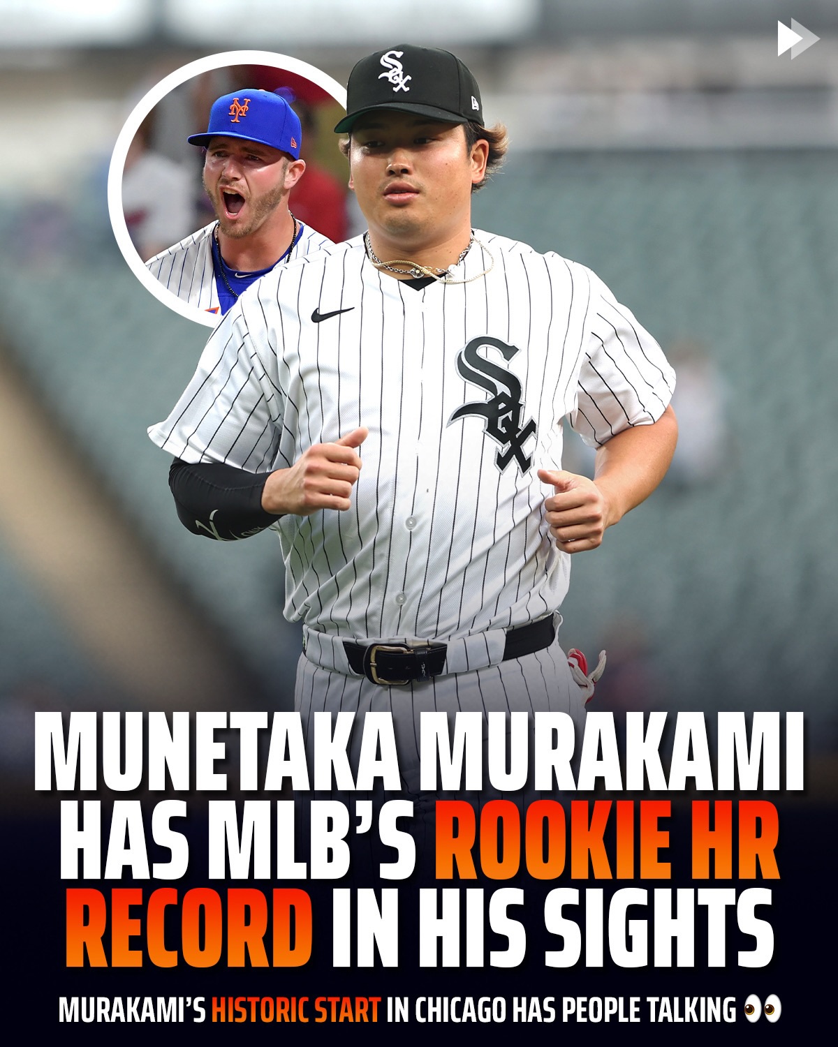 Munetaka Murakami is on pace to DESTROY MLB’s rookie home run record after hitting 11 homers in his first 26 games with the White Sox 👀

(h/t ESPN + CodifyBaseball / X)