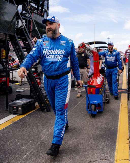 Just another ex-football player on pit road.