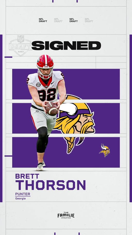 @brett_thorson_ 🤝 @vikings 
𝑷𝑭𝑨 𝑺𝑰𝑮𝑵𝑬𝑫.
#Familie