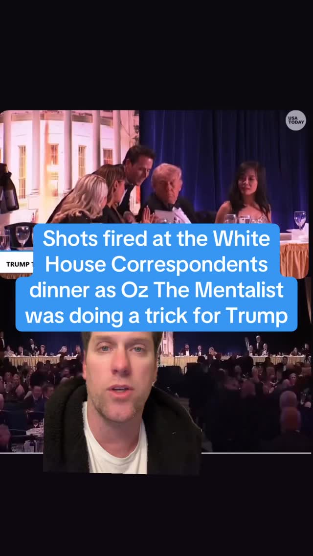 Shots fired at the White House Correspondents dinner as Oz The Mentalist was doing a trick for Trump. The best reality show of all time: the United States of America. And this episode was pure cinema