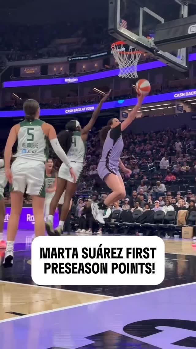Marta Suárez to the cup for her first preseason points in Ballhalla! 🔥

SEA-GSV | Watch free on League Pass with WNBA ID