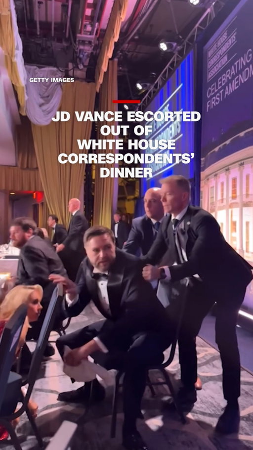 Vice President JD Vance and President Donald Trump were escorted out of the White House Correspondents' Dinner after shots were fired.

President Trump, Vice President JD Vance and his Cabinet members are all safe. 

Read more at the link in @cnn's bio.