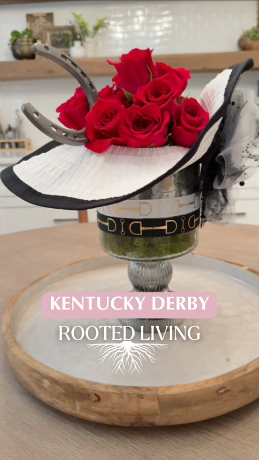 Someday I’ll make it to the Kentucky Derby… over-the-top hat, perfect dress, mint julep in hand, living my best life at the races.

But today?
The hat is the centerpiece.

And she understood the assignment. #derby #roses #kentucky  #flowers #centerpiece