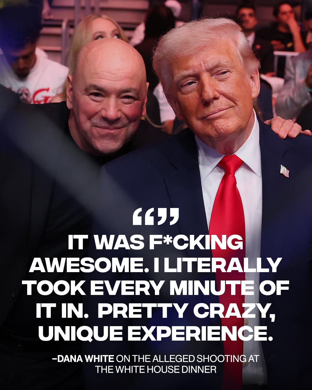 Dana White speaks on the alleged shooting at the White House Dinner 👀

(via @usatoday)