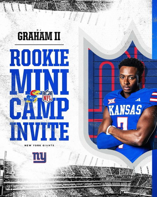 More to come 🤝

@djgraham_ has been invited to @nygiants rookie mini camp!