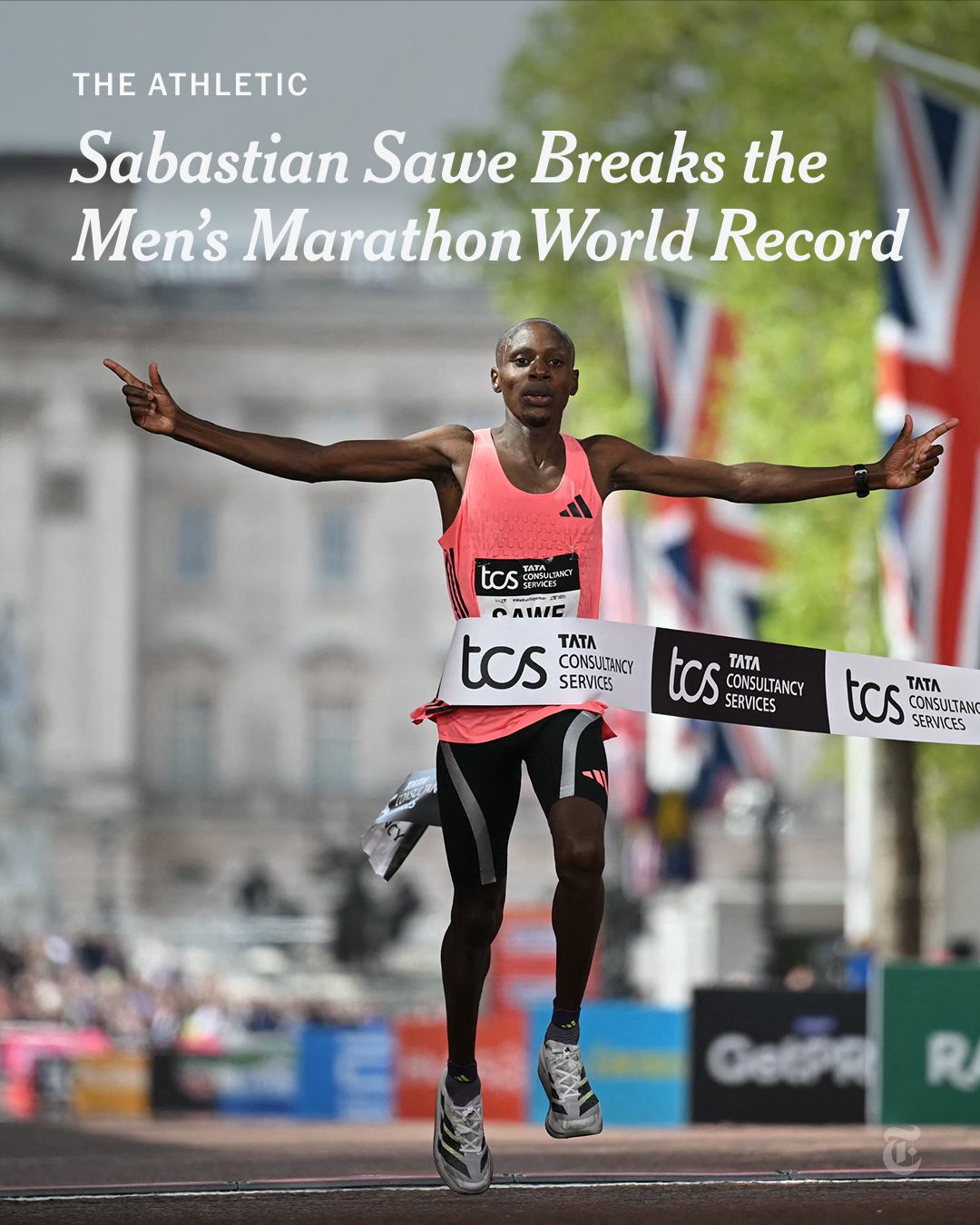 Sabastian Sawe of Kenya broke the men’s marathon world record at the London Marathon on Sunday, becoming the first person to run the distance in under two hours in a legal race. Sawe’s time, 1:59:30, obliterated the previous world record of 2:00:35, held by Kelvin Kiptum from the 2023 Chicago Marathon.

Yomif Kejelcha’s second-place time was 1:59:41. In the women’s elite race, Tigst Assefa broke her own women’s-only marathon world record, going nine seconds quicker than her winning time last year to finish in 2:15:41.

@sabastiansawe has now won all four major marathons he has raced. Read more about his latest victory at the link in @TheAthleticHQ’s bio. Photo by Justin Tallis/Agence France-Presse — Getty Images