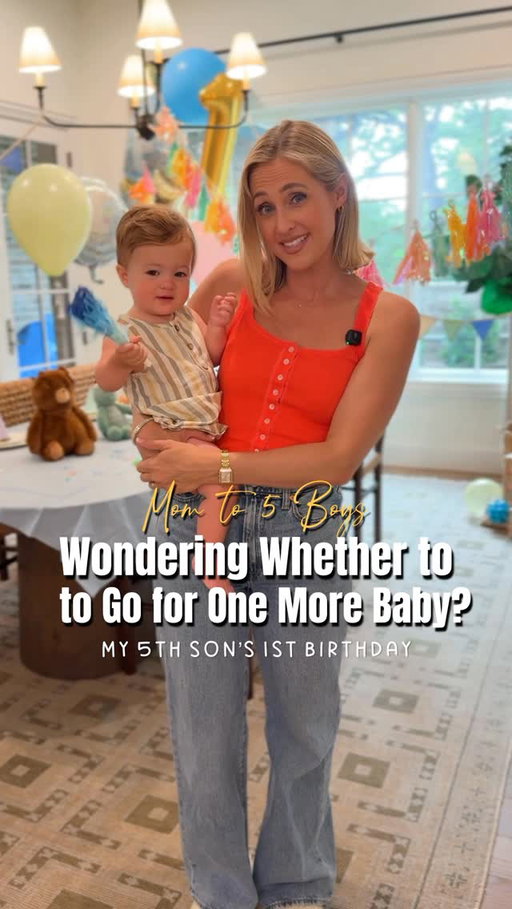 If you’re wondering whether to go for another baby... please, don’t ask me. 🤍

I’ll open the comments instead, and let other women share how they knew they were ready and how they knew they were done.

After a decade of being a mom and talking to women across every season of it, here’s what I’ve noticed: some women feel done in their bones, and some of us never really do.

If you’re asking me personally — am I glad we had a fifth? I think you know what I’ll say. Another baby brought a kind of joy and unity to our family that my older boys can feel as deeply as I do. Is it crazy? Absolutely. Is there time for much beyond motherhood and work? Not really, lol. Do I ever wonder what life would have looked like if I’d stopped at one or two? Rarely … and never with longing. Never as if I’d made a mistake.

Because here’s how I think about the decision: it’s not about whether the decision is right. It’s about fiercely, loyally, protectively making it right once it’s made. I’ve never doubted any of my babies, because I’m not someone who leaves a decision open to doubt. I close the door behind it and build that life on the other side.

Even after Cal (technically our sixth boy), I still hear a little whisper ha!! What’s grounding me now isn’t certainty — it’s capacity. Five is a full house, and giving each of them the version of me they deserve is the work of my life. Most days, there’s no margin left.

But on the rare day I catch a sliver of margin and wink to myself: you could handle one more :)

The weight of motherhood is a gift. It changed me at 26 when I became a mom for the first time, and it has kept changing me every year since. I have not found anything in this life as profound, as impactful, or as worth the cost as bringing a child into the world. And perhaps that is why I keep perpetuating it.

So if you’re wondering whether to have another baby — please, don’t ask me. 🤍
