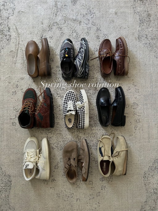 My easy spring shoe rotation on a budget.