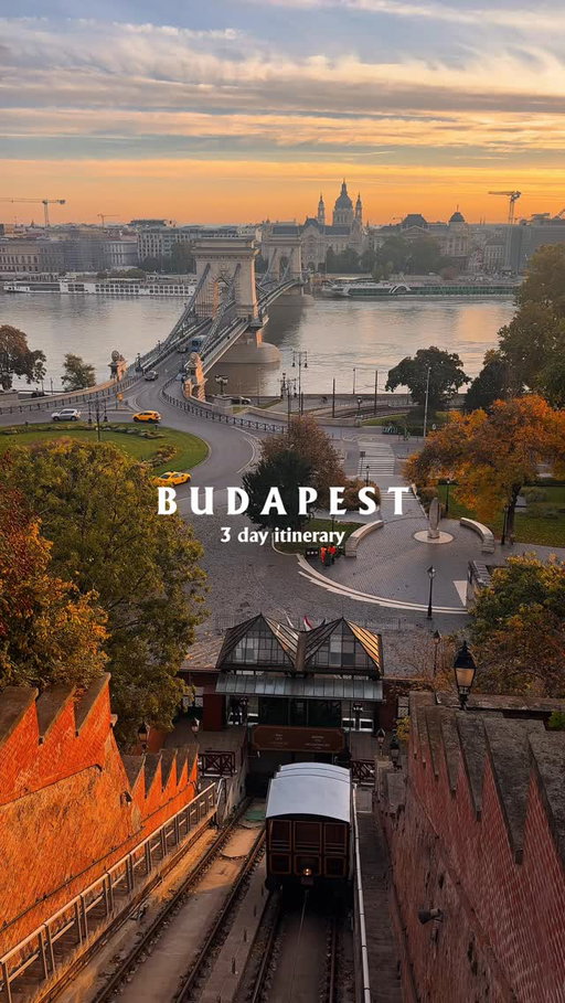 Steal my 3 day itinerary for your next trip to Budapest 💛
Day 1: Buda Side (Views & History)

• Széchenyi Chain Bridge
• Buda Castle
• Fisherman’s Bastion
• Matthias Church

Dinner:
• Halászbástya Restaurant
• Pest-Buda Bistro

Optional: 
• Funicular ride up to the castle OR walk for views
• Rudas Baths (rooftop pool is the highlight)
• Danube river walk at sunset along the Danube River

🌆 Day 2: Pest (Landmarks & Culture)

• Hungarian Parliament Building (best at night or during sunset)
• St. Stephen’s Basilica (go up to the dome)
• Parliament interior tour
• Danube river cruise (day or night, but night hits harder visually)
• Jewish Quarter
• Szimpla Kert

Lunch/Dinner:
• Mazel Tov
• Kiosk Budapest

🌸 Day 3: Parks, Baths & Slower Budapest

• Heroes’ Square
• City Park
• Vajdahunyad Castle
• Széchenyi Thermal Bath (iconic outdoor pools)
 
Optional add-ons:
• Margaret Island bike ride
• Vintage tram ride along the river

Lunch:
• KönyvBár & Restaurant
• Stand25 Bistro

#visitbudapest #shotonosmo #djiawards #djipocket4

Budapest itinerary, things to do in Budapest, Budapest thermal baths, Budapest travel guide
