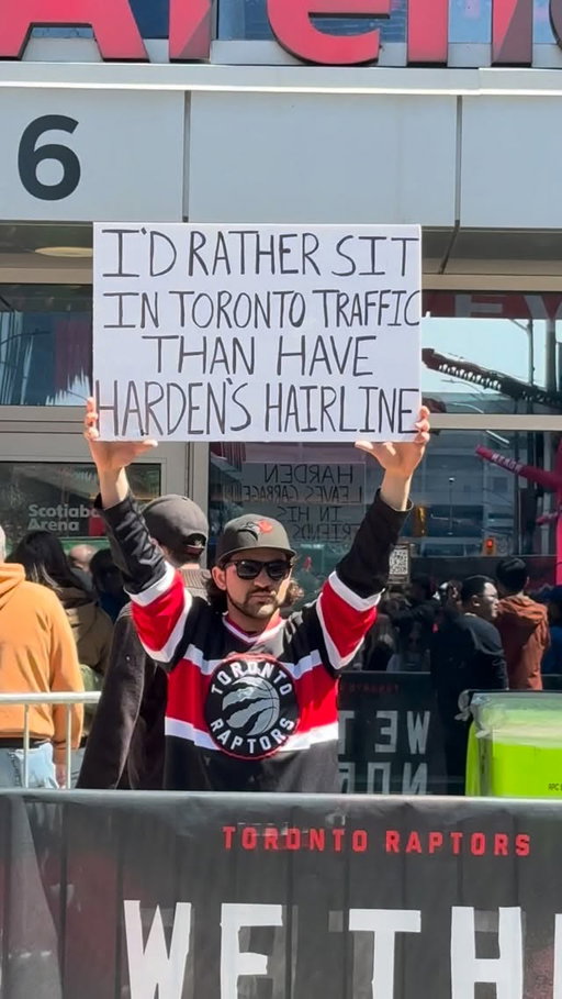 Raptors fans are GIVING IT to James Harden pregame!

#Toronto #Raptors #WeTheNorth #Cleveland #Cavs
