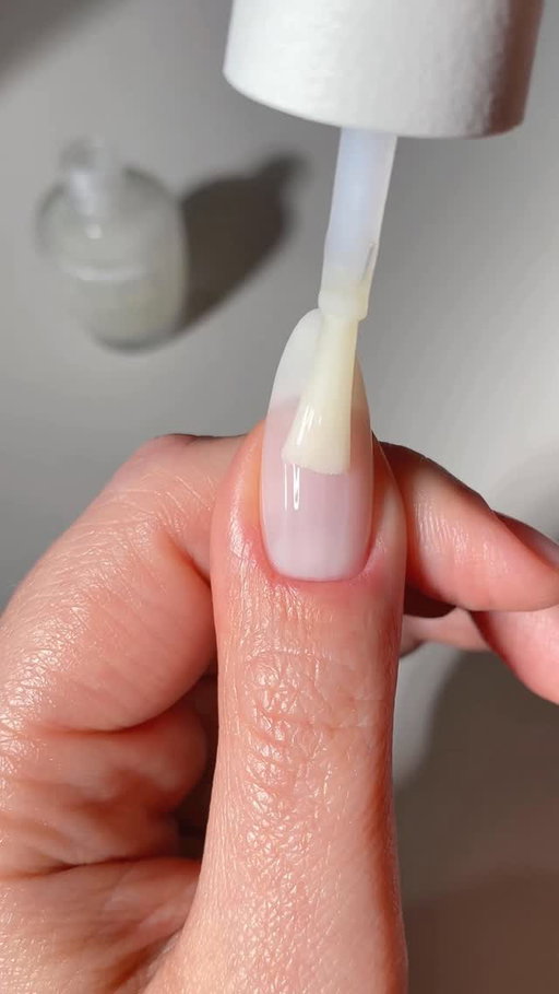 Milky white nails will always be that girl. ☁️Get the look with “Cauliflower Power” from Nature Strong.