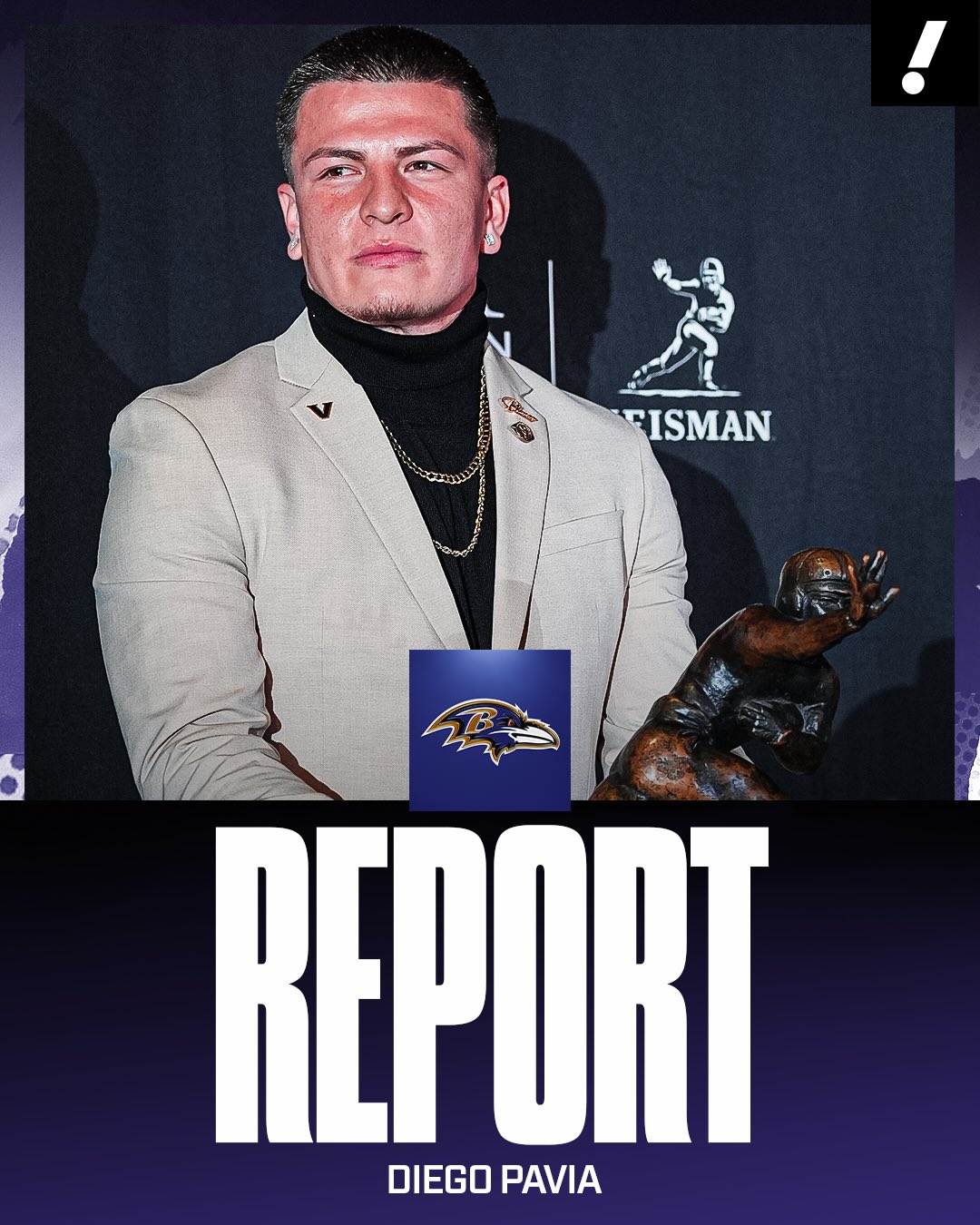 Vanderbilt undrafted free-agent QB Diego Pavia accepted an invitation to next weekend’s minicamp with the Baltimore Ravens, per @AdamSchefter.

Pavia became the first Heisman finalist since 2014 to go undrafted.