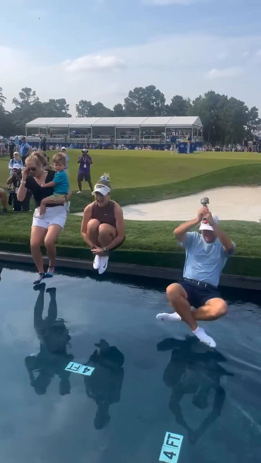 Nelly Korda said she’d jump in the pool if she hoisted the trophy. True to her words, Team Korda with a celebratory cannonball. 

(via @joshschrock37)
