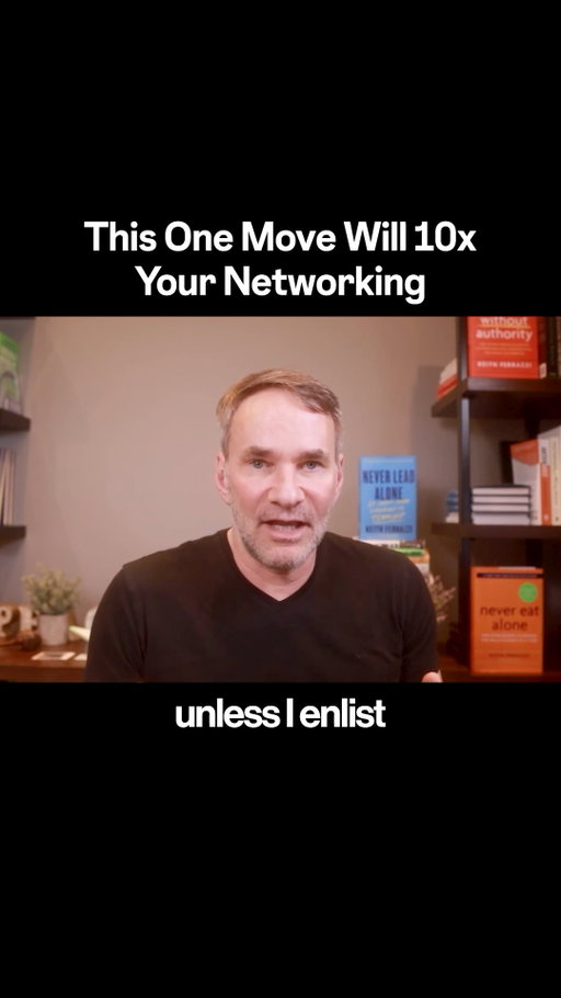 I don’t walk into rooms alone. Even now I bring or find a wingman because the fastest way to build real connections is to move through the room together instead of navigating it solo.

#KeithFerrazzi #BeyondConnections #Networking