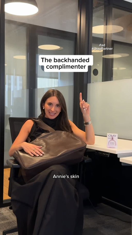 #ad She’s the sweetest 🥰 @olay Super Serum brightens, hydrates, firms, evens AND smooths your skin for the ultimate ~skinsurance~ now and in the years to come! #comedy #corporate #coworker