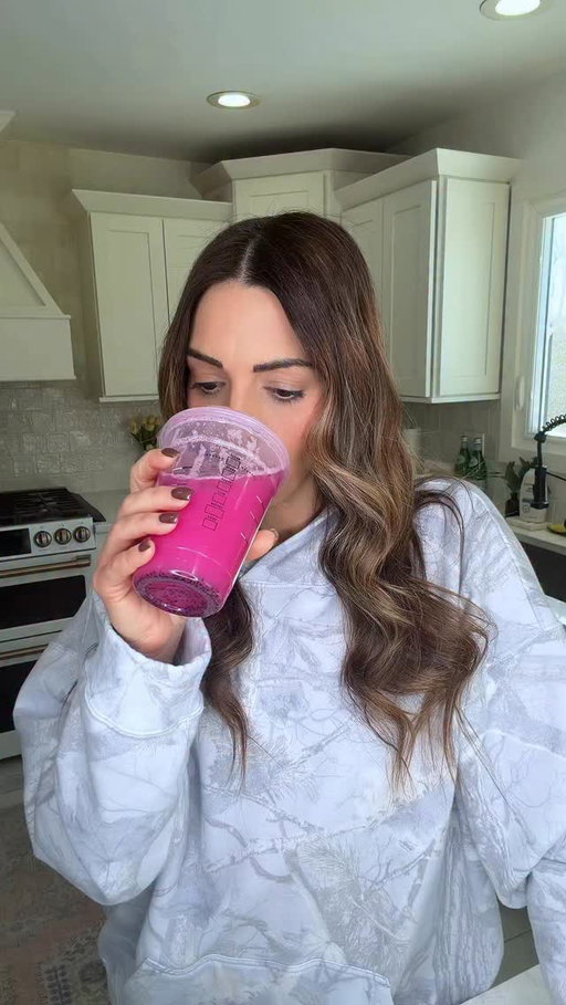 MAKE A STARBUCKS DRAGON DRINK IN 30 SECONDS! 
And yes, I know I could just tell her “no” but the whole point of this video is to share the copycat recipe with you guys! 😉

Ingredients 
• 1/2 cup mango juice
• 1/4 cup white grape juice
• 1/4 cup coconut milk
• 1/2 cup frozen dragonfruit

Instructions
1. Add all ingredients to a cocktail shaker. 
2. Pour over ice (pebbled ice to make it more like Starbucks!)

#momlife #starbucks #copycat #Recipe #momsofinstagram