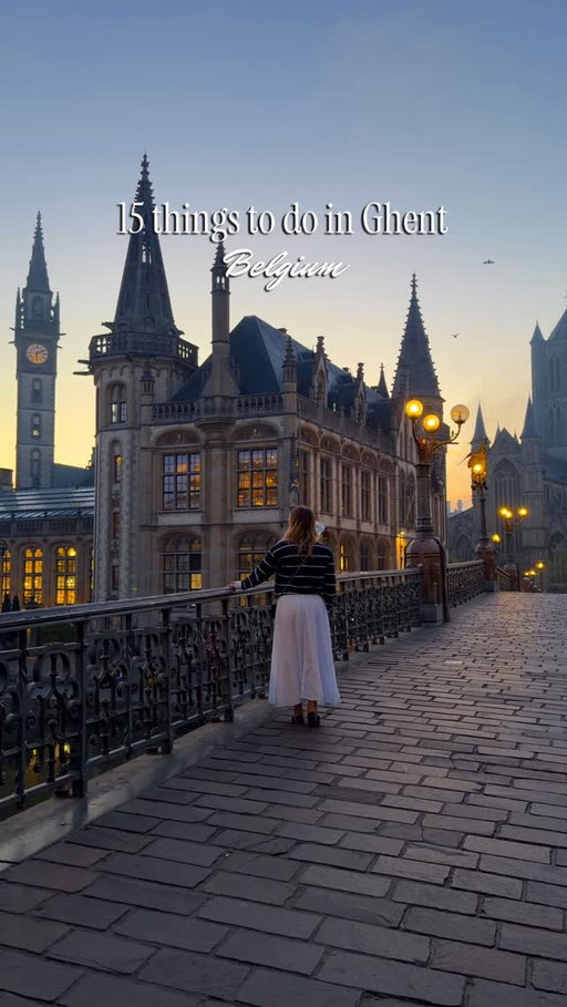 15 things to do in Ghent, Belgium 🇧🇪 save this for your Belgium trip

1. Get coffee + pastries at Le Pain Quotidien
2. Eat Belgian waffles at House of Waffles
3. Visit Saint Bavo’s Cathedral
4. See the famous Ghent Altarpiece (Adoration of the Mystic Lamb) inside the cathedral
5. Walk across Saint Michael’s Bridge for the postcard skyline
6. Explore Graslei waterfront
7. Walk along Korenlei waterfront
8. Visit Werregarenstraat (Graffiti Street)
9. Explore Gravensteen Castle
10. Climb Belfry of Ghent for panoramic views
11. Walk through Patershol neighborhood
12. Try Belgian fries from a local frituur
13. Take a canal cruise through Ghent
14. Grab cocktails at The Cobbler inside 1898 The Post
15. End your day at Saint Michael’s Bridge for sunset + blue hour when Ghent lights up ✨

Ghent genuinely surprised me. It feels like a fairytale city but way less crowded than Bruges and easy to combine with Brussels on the same trip.

Save this for your Belgium itinerary + follow @sparklingescapes for more Europe travel guides