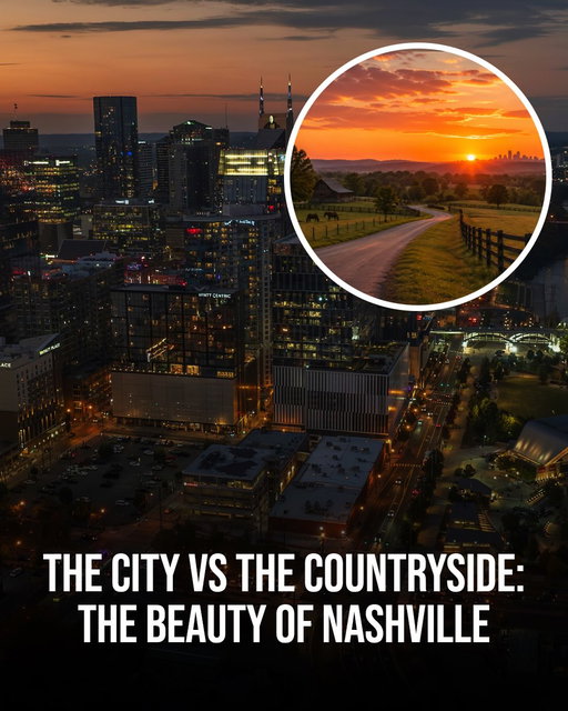 City lights or countryside skies—why choose when Nashville gives you both? 🌆✨ From the buzzing energy of Broadway, rooftop views, and live music on every corner, the city feels alive at every hour. It’s fast, vibrant, and full of moments you didn’t plan but won’t forget.

Then just a short drive away, everything slows down. 🌿 The countryside wraps you in rolling green hills, quiet farms, and golden sunsets that feel almost unreal. It’s peaceful, grounding, and the perfect escape when you need a break from the noise. Nashville isn’t just a city—it’s a balance.