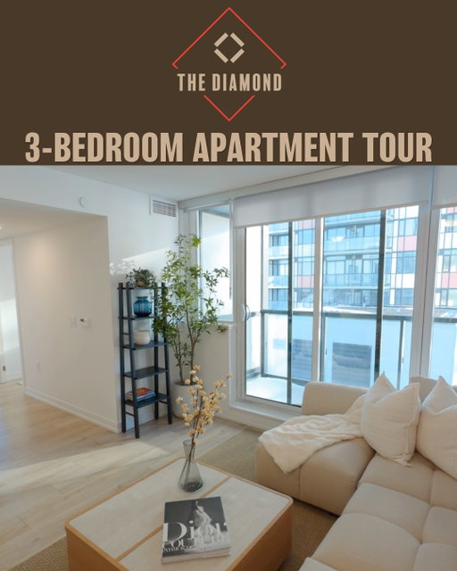 Take a Tour of What’s Next ✨
Step inside a 3-bedroom suite at The Diamond in Toronto, where modern design meets thoughtful living. Bright layouts, generous space, and refined finishes come together to create a home that adapts to the way you live, complete with a primary bedroom featuring its own ensuite for added comfort and privacy.

Now welcoming residents, with over 20,000 sq.ft. of amenities designed for connection, comfort, and everyday ease.

✨ Book your personalized tour at DiamondRentals.ca

#TheDiamondToronto #TorontoLiving #TorontoRentals #TorontoApartments #MoveInNow